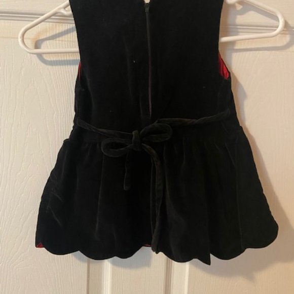 Vintage Black Velvet Toddler dress - Picture 3 of 3